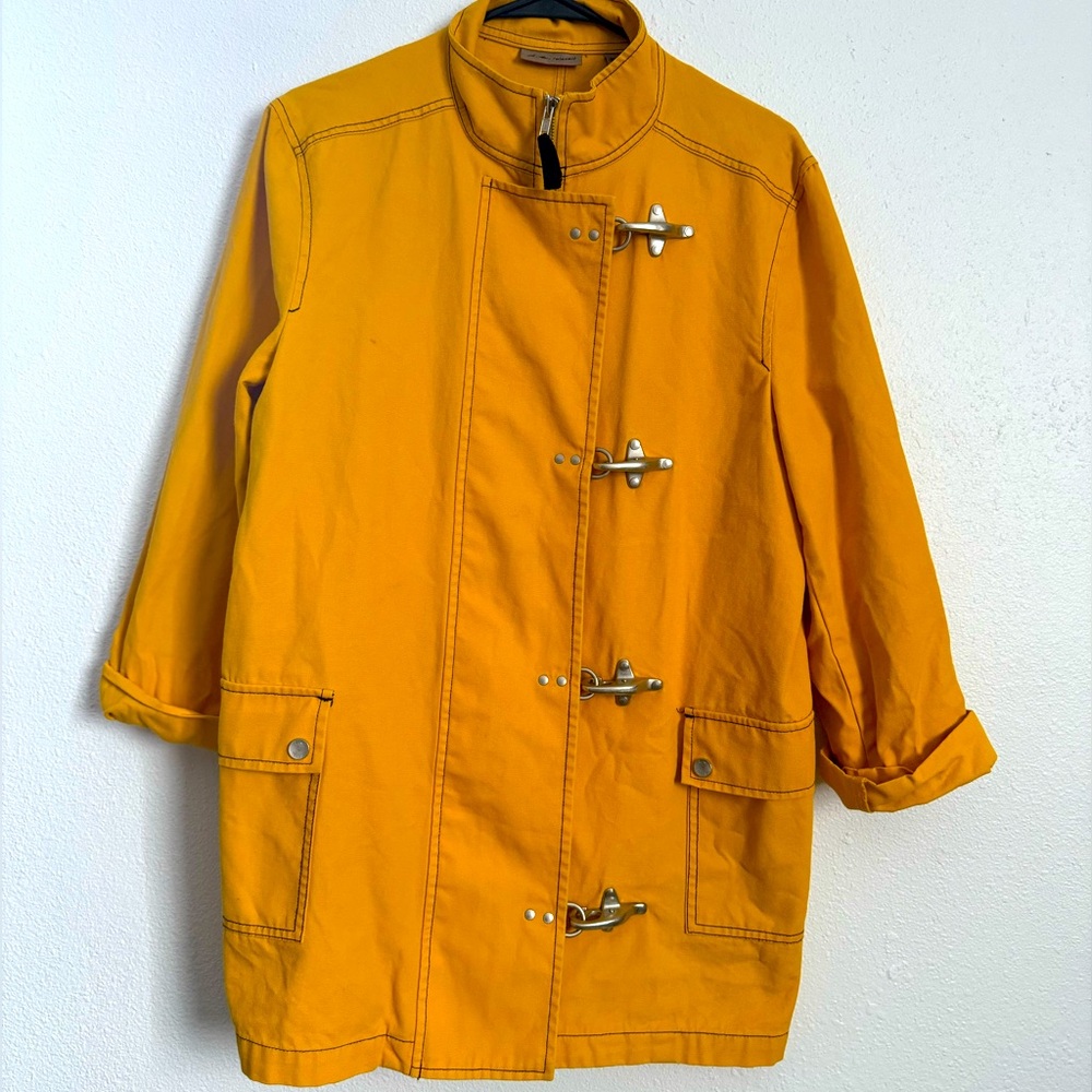 COPY - Yellow waterproof canvas raincoat